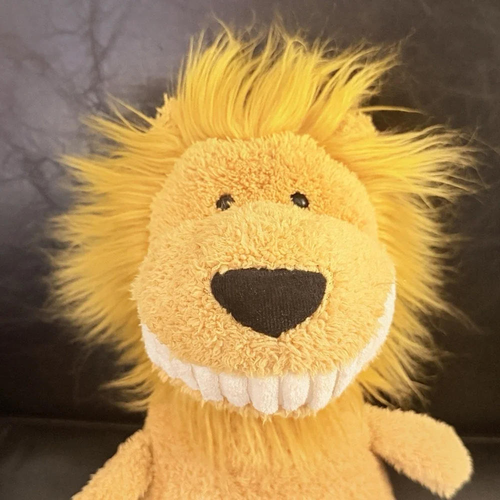 Rare Retired Jellycat Toothy Lion Plush Stuffed Animal Gold 14
